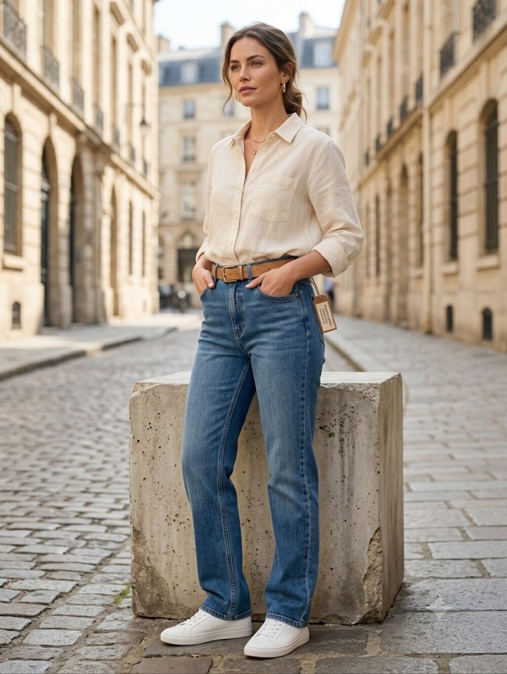 Ruby Rd Classic High-Rise Straight Jeans in Blue, Size 10